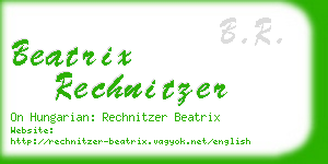 beatrix rechnitzer business card